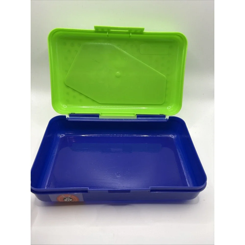 Vintage Taz Looney Tunes Pencil Box Spacemaker Warner Bros &‎ Ruler